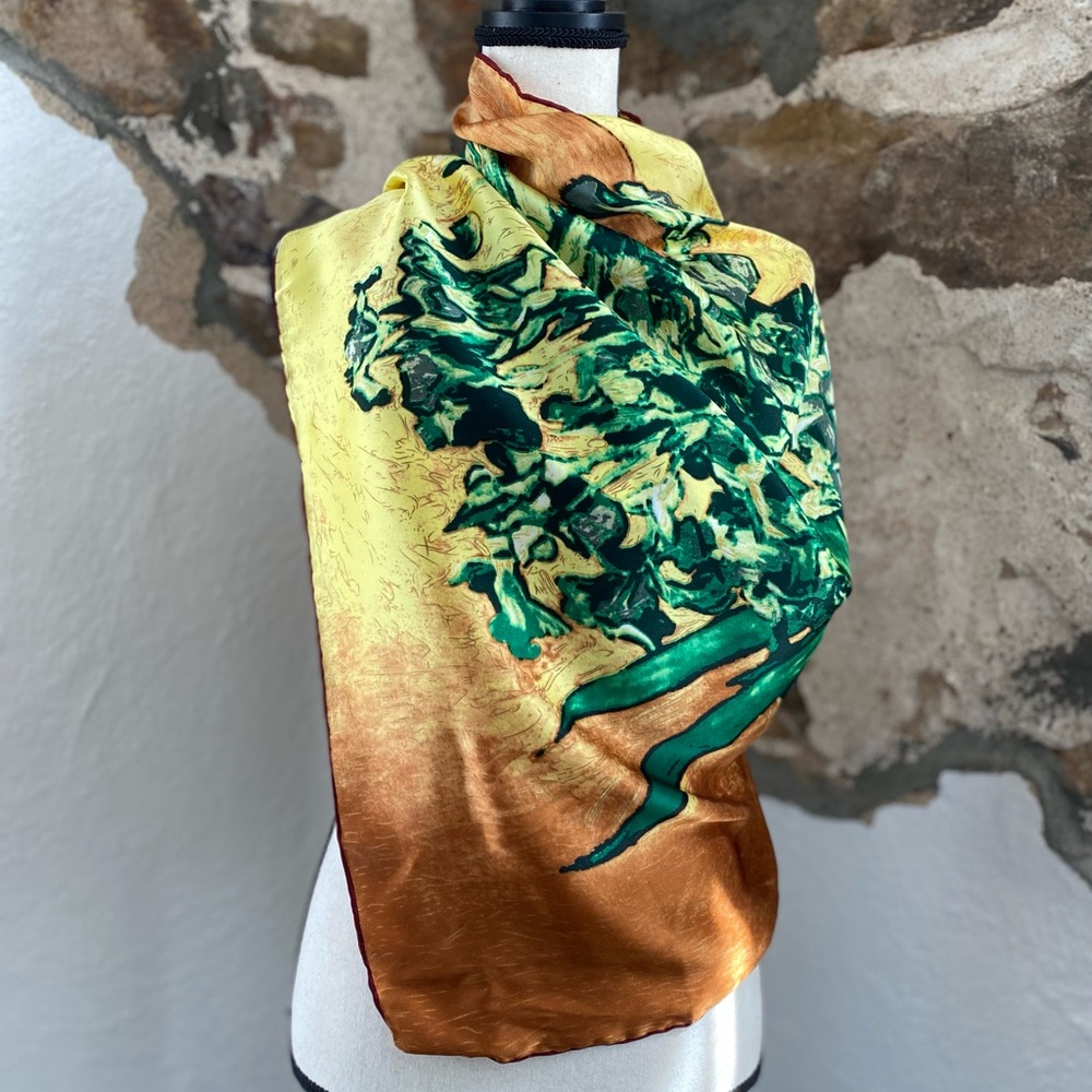 Vincent Van Gogh “Les Iris” on 100% Silk XL Scarf KP107